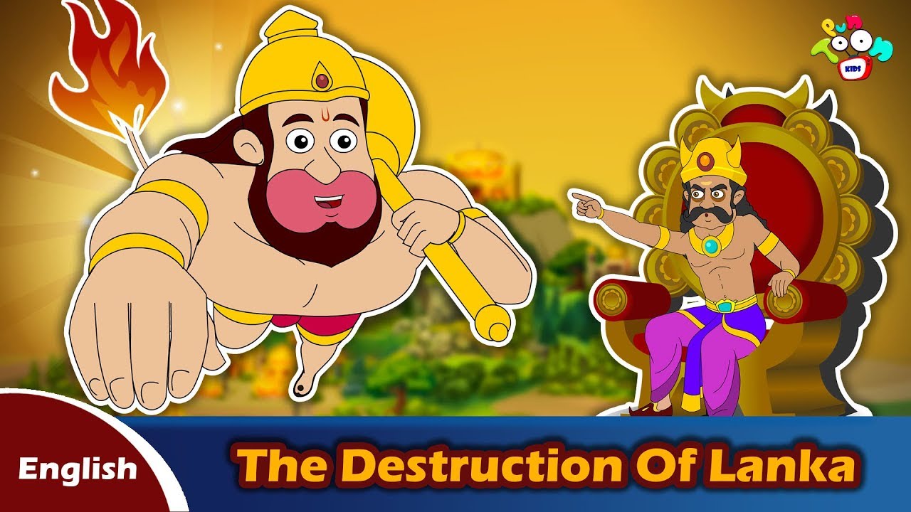 Lanka Dahan | Destruction Of Lanka | Ramayan Moral Story | English Mythological Stories For Kids