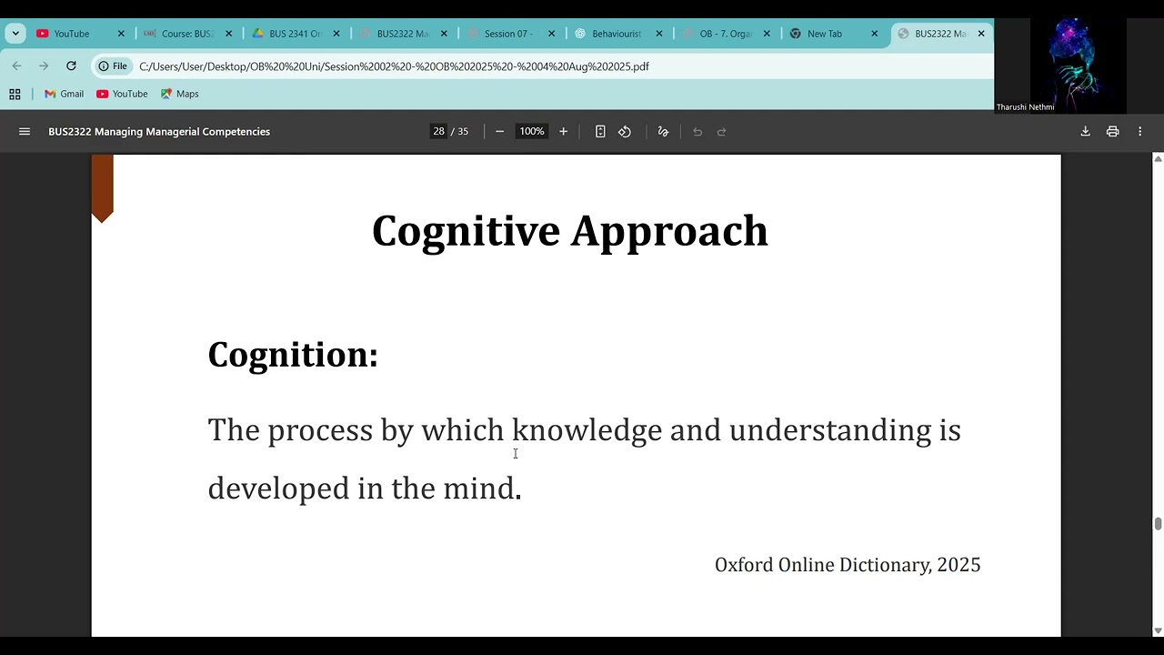 Understanding behaviour through learning theories and behaviour modification