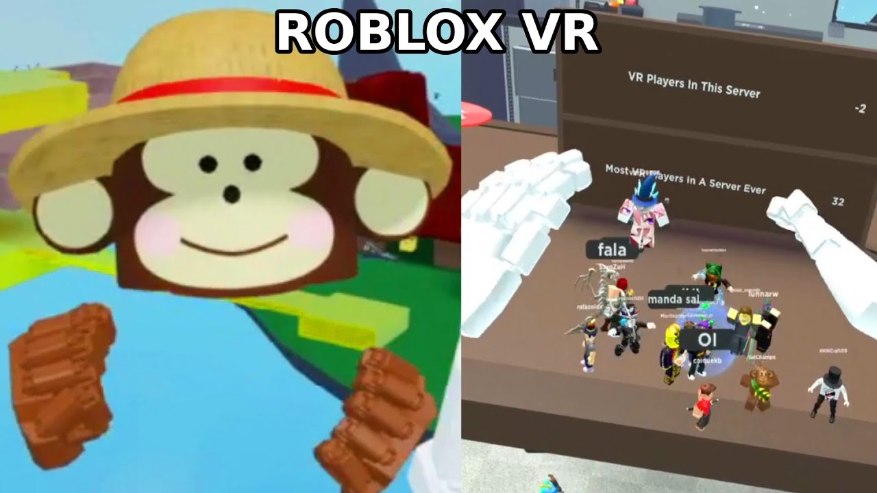 Eu virei gigante e esmaguei todos no roblox da realidade virtual