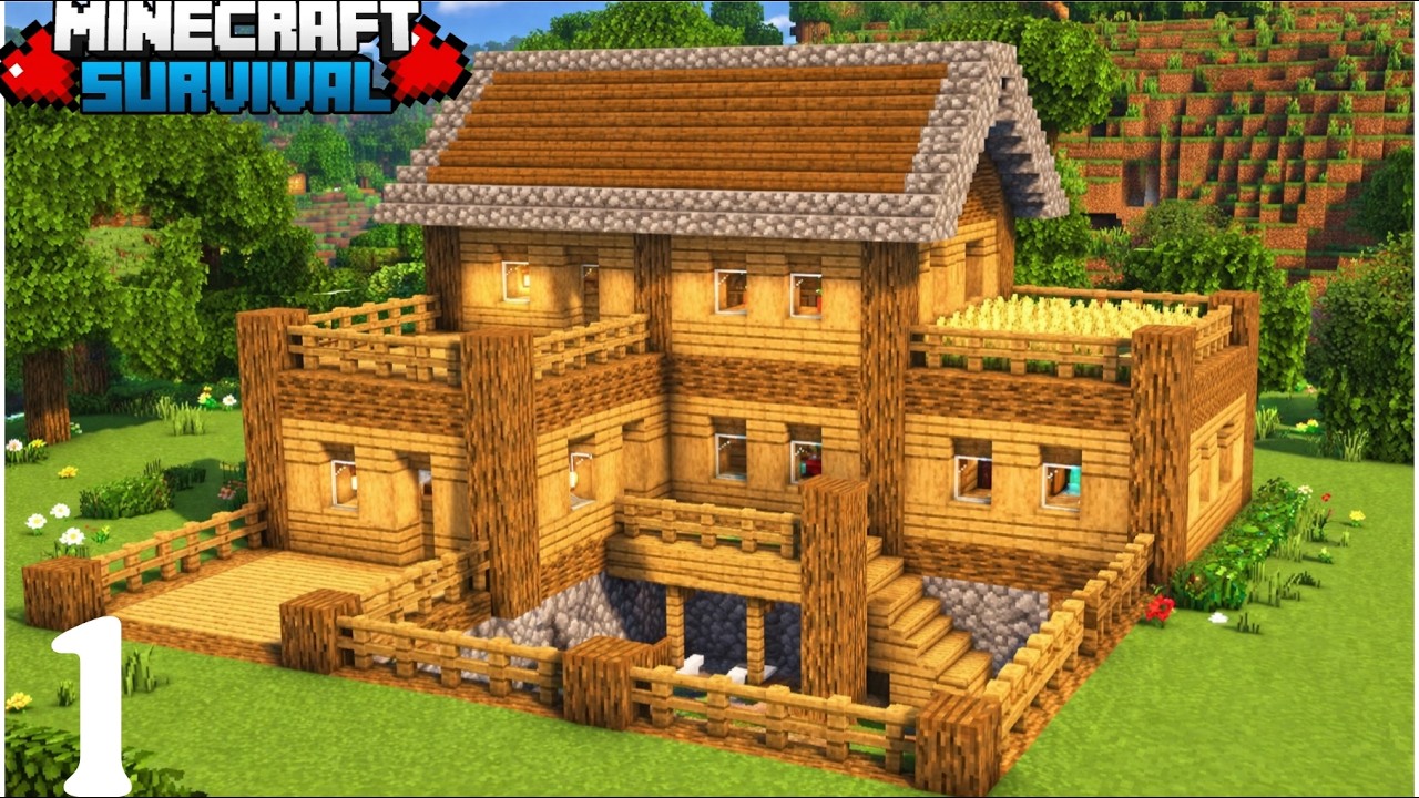 Minecraft Survival EP1 – My Crazy First Day! OMG 😱 !!