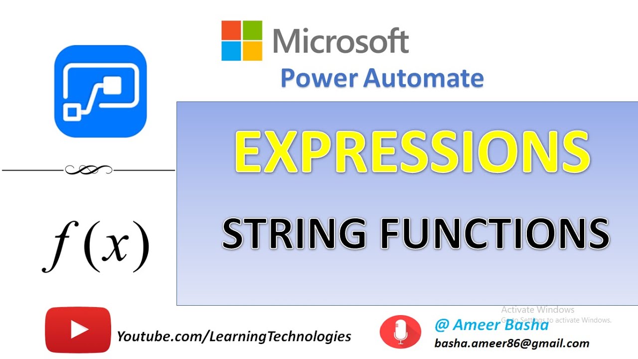 Microsoft Power Automate Tutorials || Module 34 : Expressions - String Functions