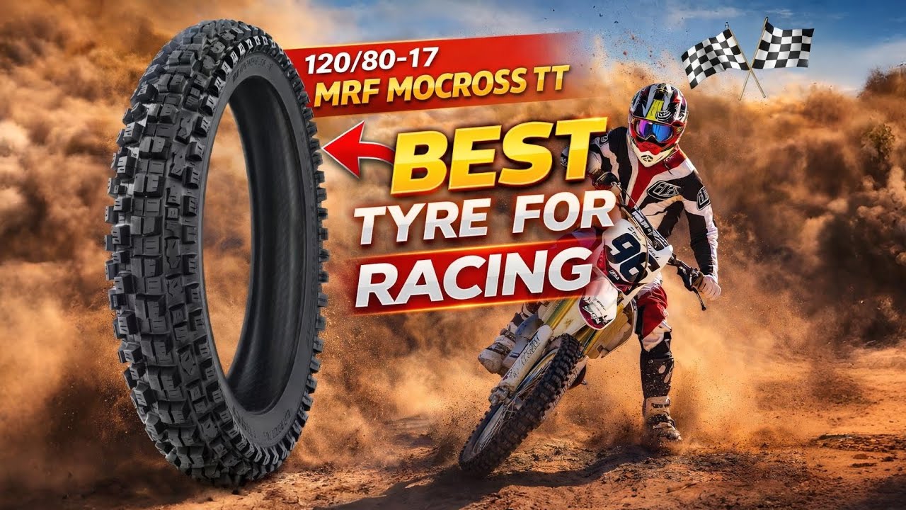 Racing Tyre Alert 😱 | MRF MGP MOCROSS 120/80-17 TT | Tyre Review I Bahubali Tyres