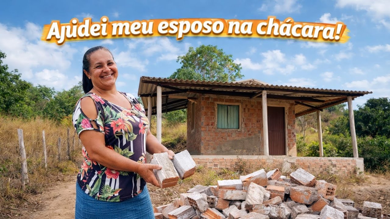 LEVAMOS OS TIJOLOS PARA DAR CONTINUIDADE A BASE DA CAIXA DE ÁGUA 🏡| @rosyliraoficial 