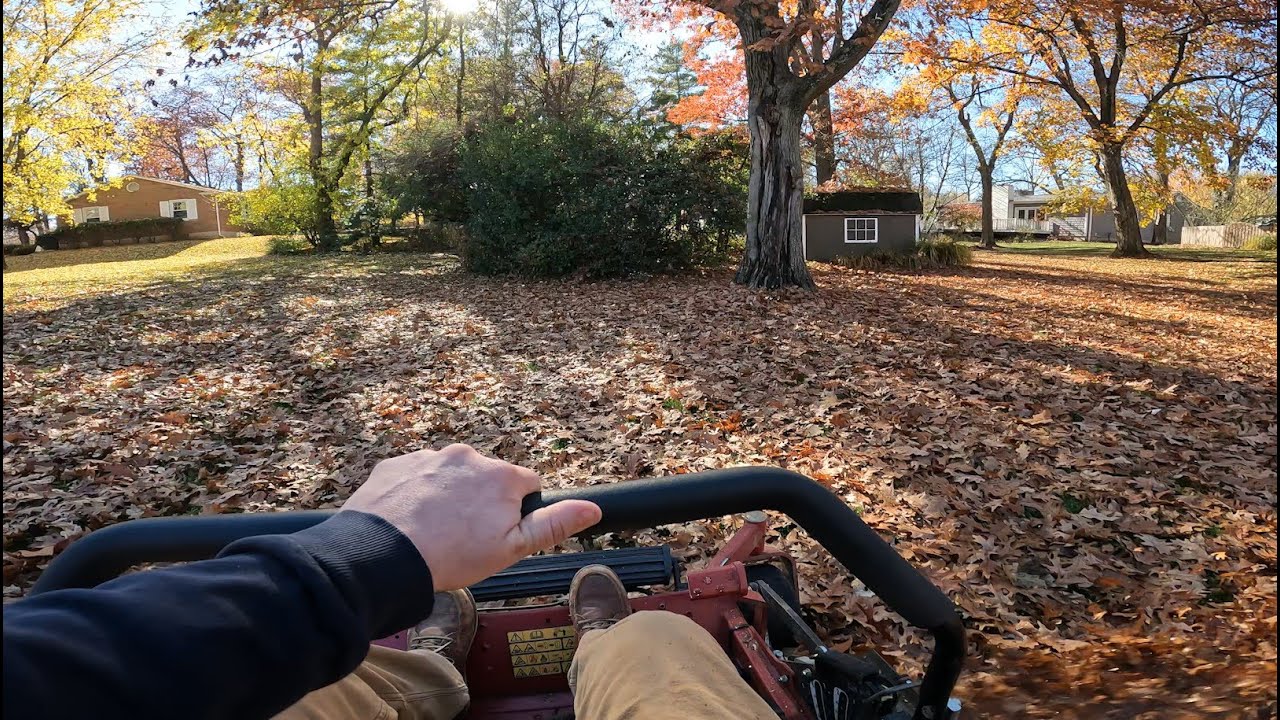 How I mulch leaves with a zero turn