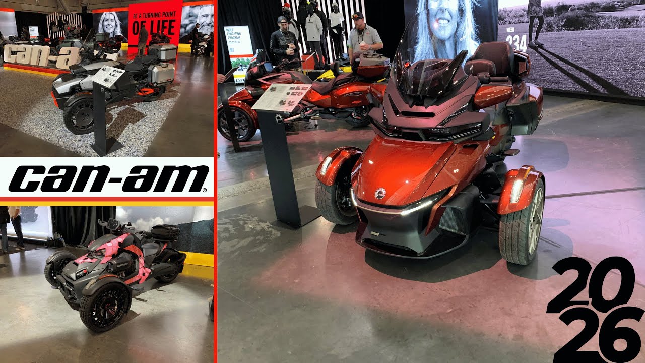 Überraschung 2026 Can Am Onroad Vorstellung  Spyder RT LTD, Spyder F3 LTD, Spyder F3-S, Ryker und EV