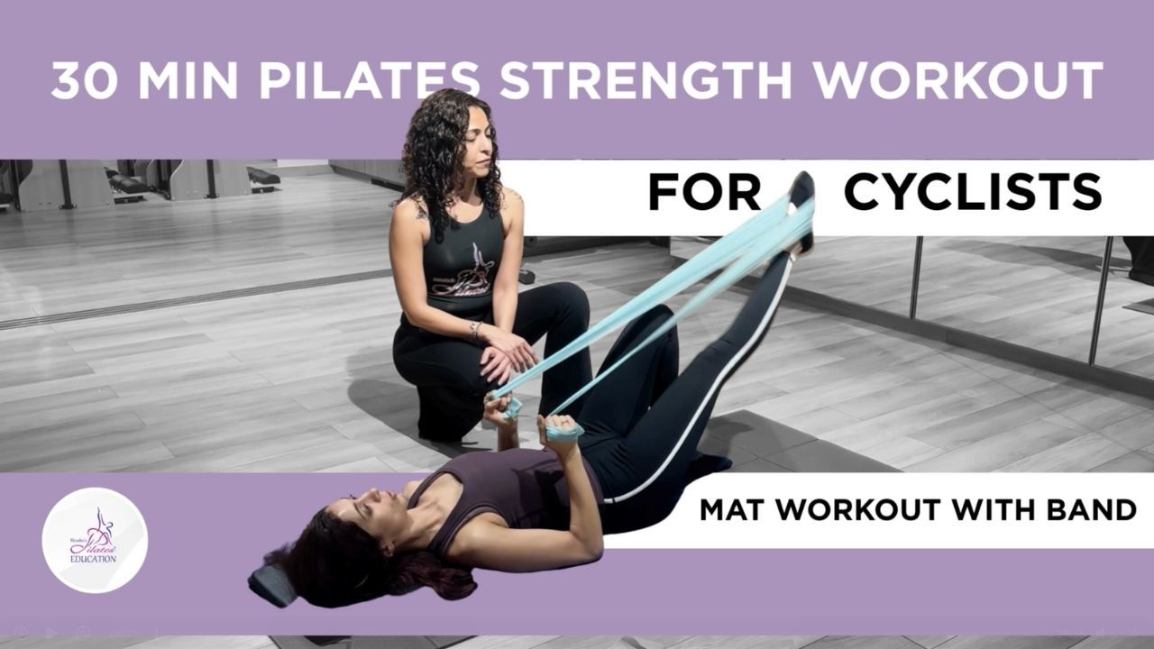 30 min Pilates strength workout for cyclists | Matwork with Band