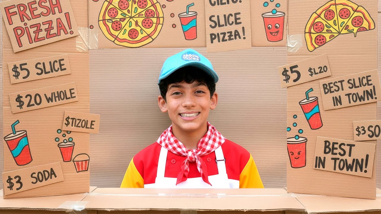 Детское приключение в картонном кафе с Джейсоном и друзьями