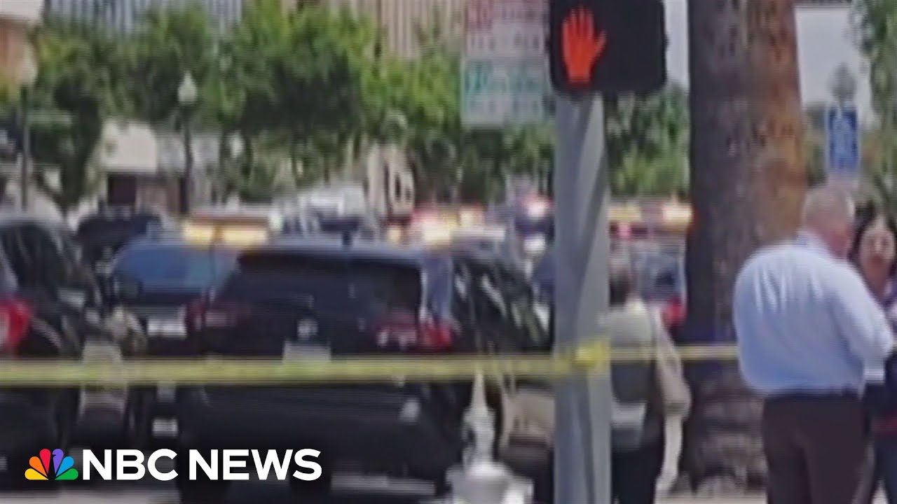 Police respond to a bomb threat at a California bank