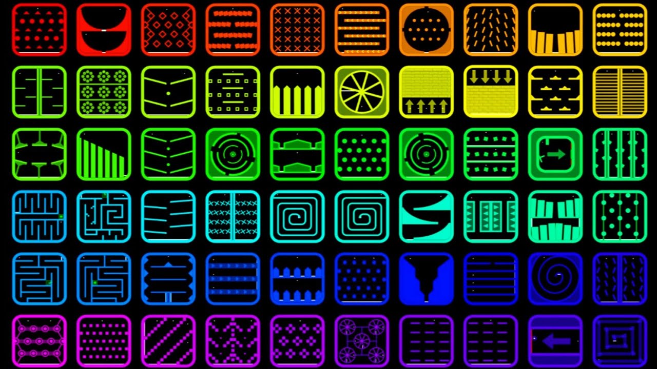 The 60 Colors Race! - 60 Levels Marble Race In Algodoo