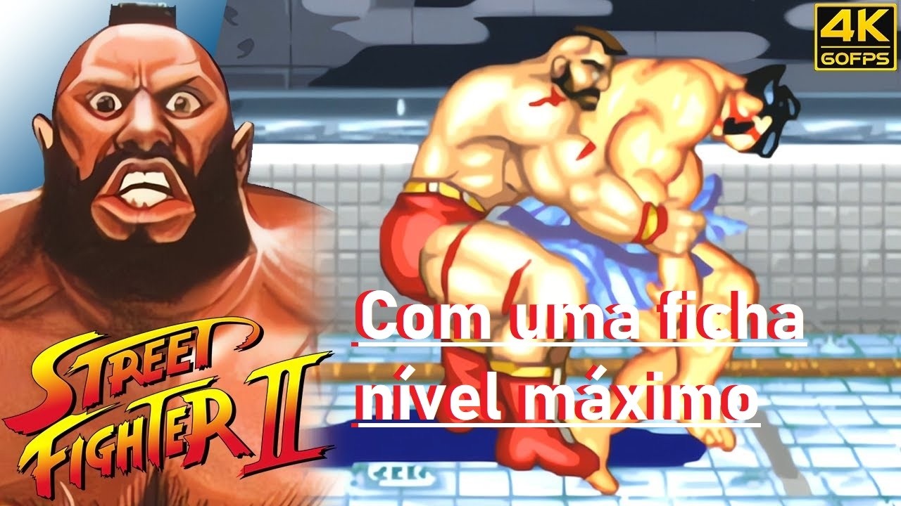 ZANGIEF  com 1 ficha street fighter ll NÍVEL MÁXIMO