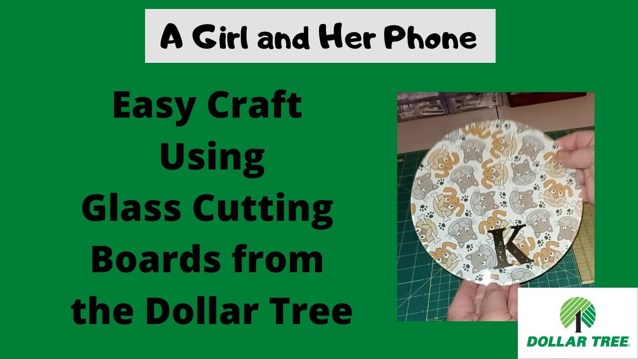 Easy Craft Using Glass Cutting Boards from the Dollar Tree
