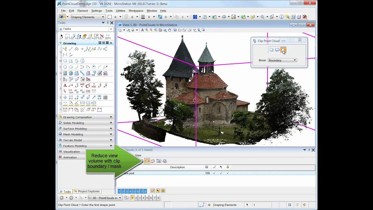 MicroStation V8i SS3 - Point Cloud Support