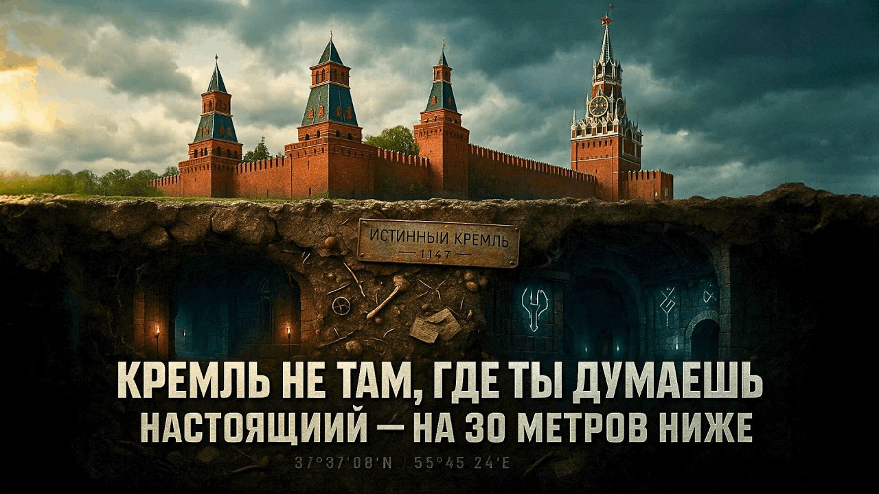 Кремль построен не там, где думаешь. Настоящий находится на тридцать метров ниже.
