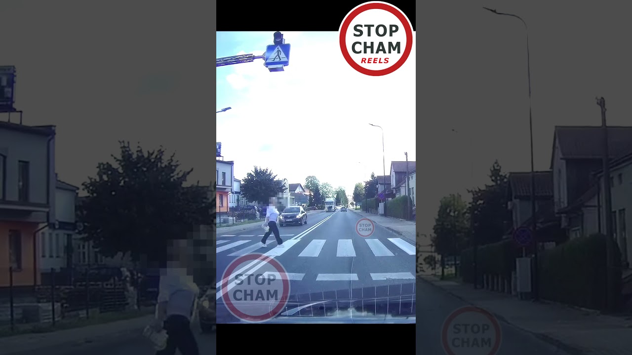 Policja i pieszy wchodzący niewchodzący 