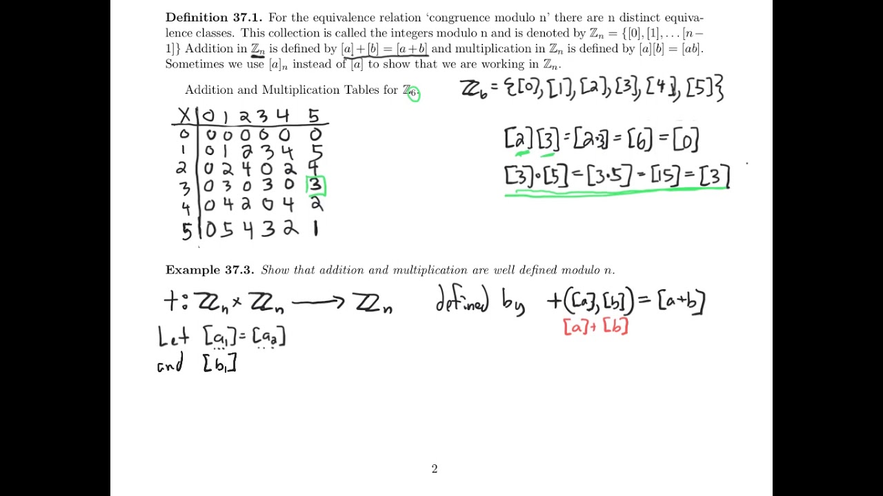 37 Congruence Arithmetic