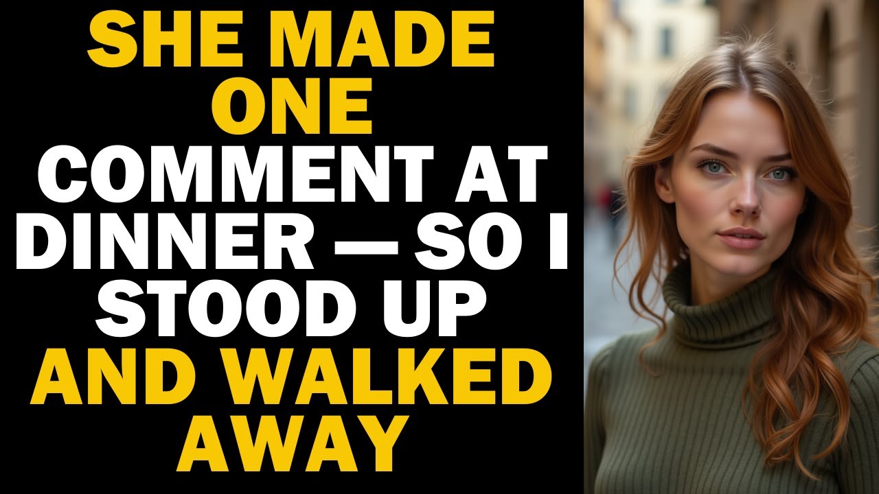 She Spoke One Sentence at Dinner — and I Walked Away From Everything Without Looking Back