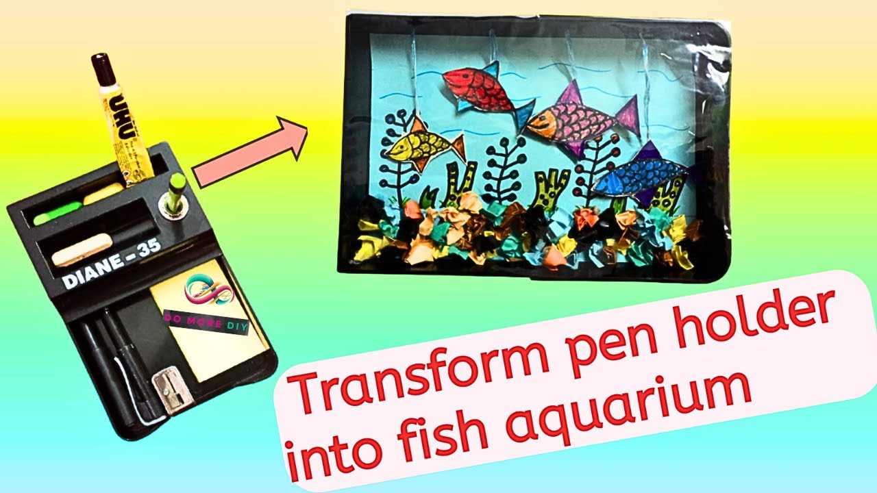 Easy paper aquarium craft ! | Paper Fish Aquarium Craft School Project | Fun Weekend Projects