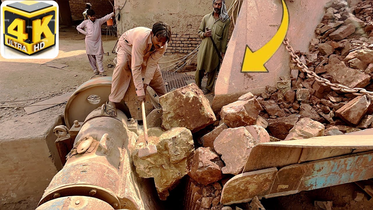 BIG ROCK 🪨 Crusher Machine - FULL Powerfull Process A Giant in Action-Big Rock Crushing.