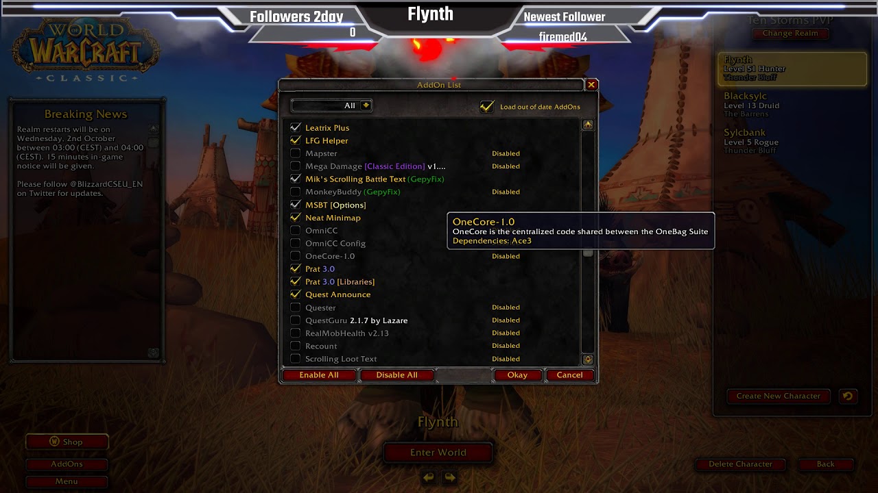 Wow Classic addonjaim [Magyar]
