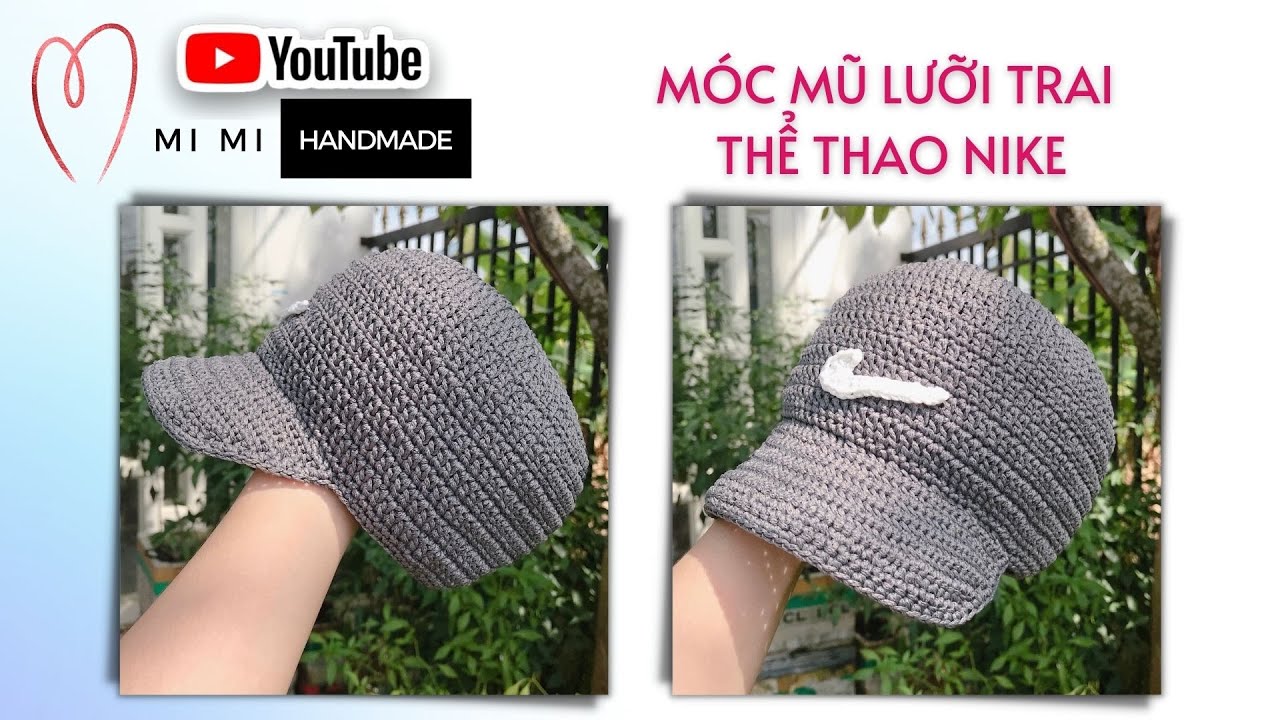 Móc Mũ Lưỡi Trai Thể Thao Cho Bé 🧢 | Sports Cap Crochet with Knit Yarn | Mimi Handmade