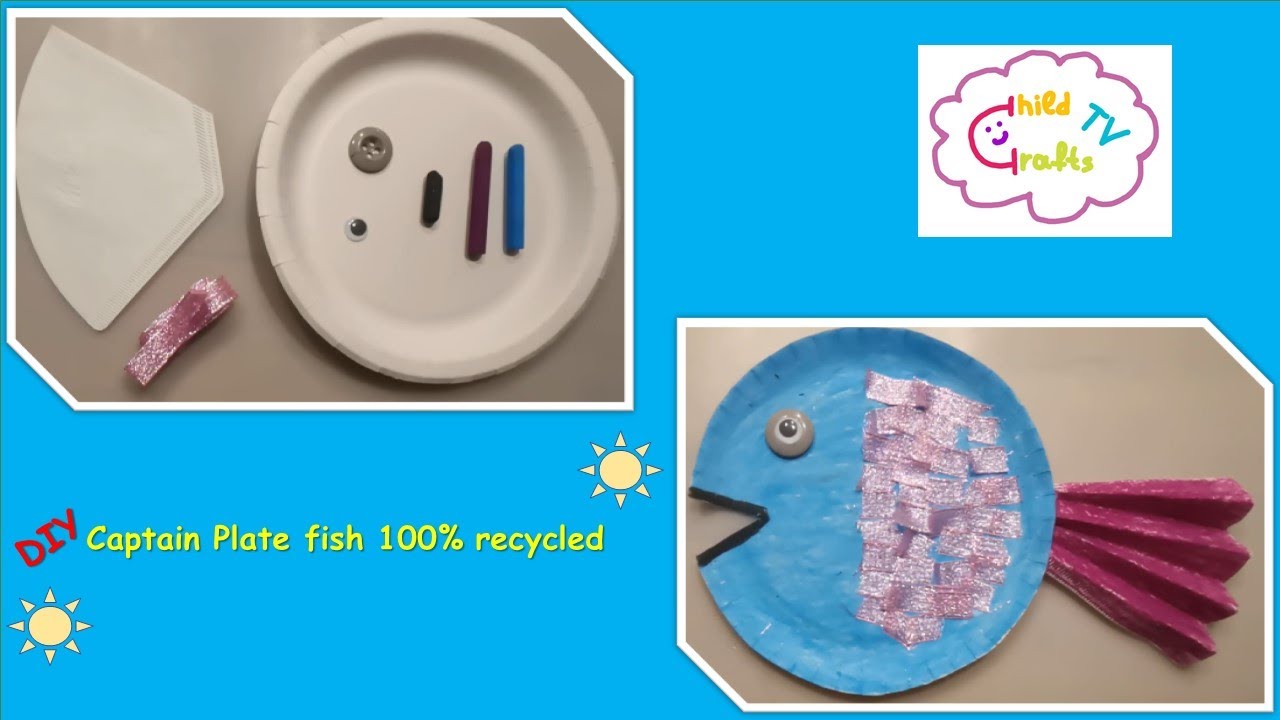 Create a decor paper plate fish within minutes, funny creations