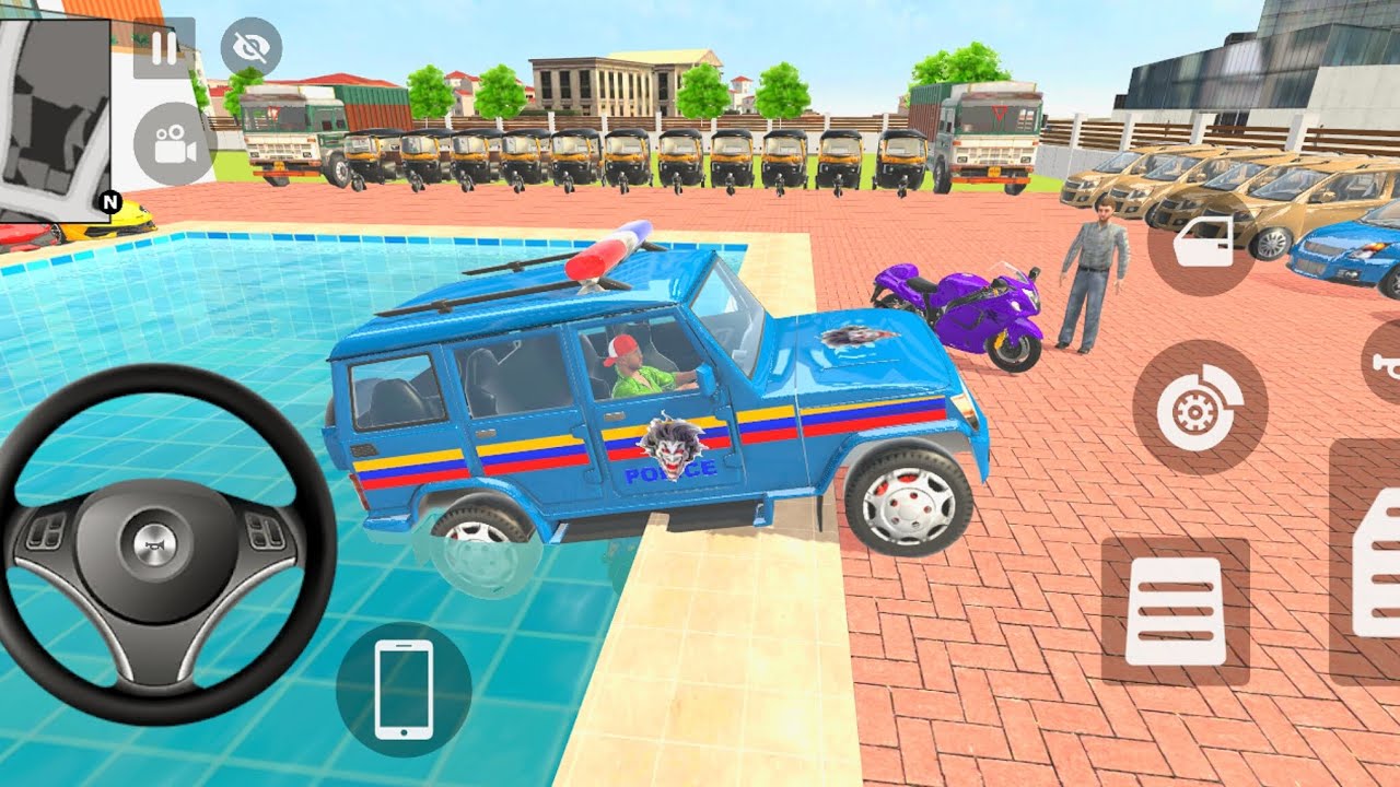 🤩Modified Car Game: Franklin Order😱In Indian Auto And Police Car🚓drives A Police SUV Game🎯✨
