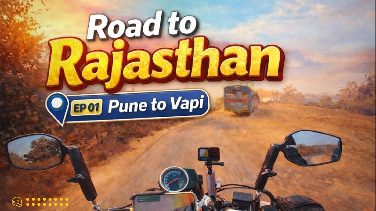 Road to Rajasthan Solo Series | EP 01 | Pune, Maharashtra to Vapi, Gujarat | Honda H'ness CB350