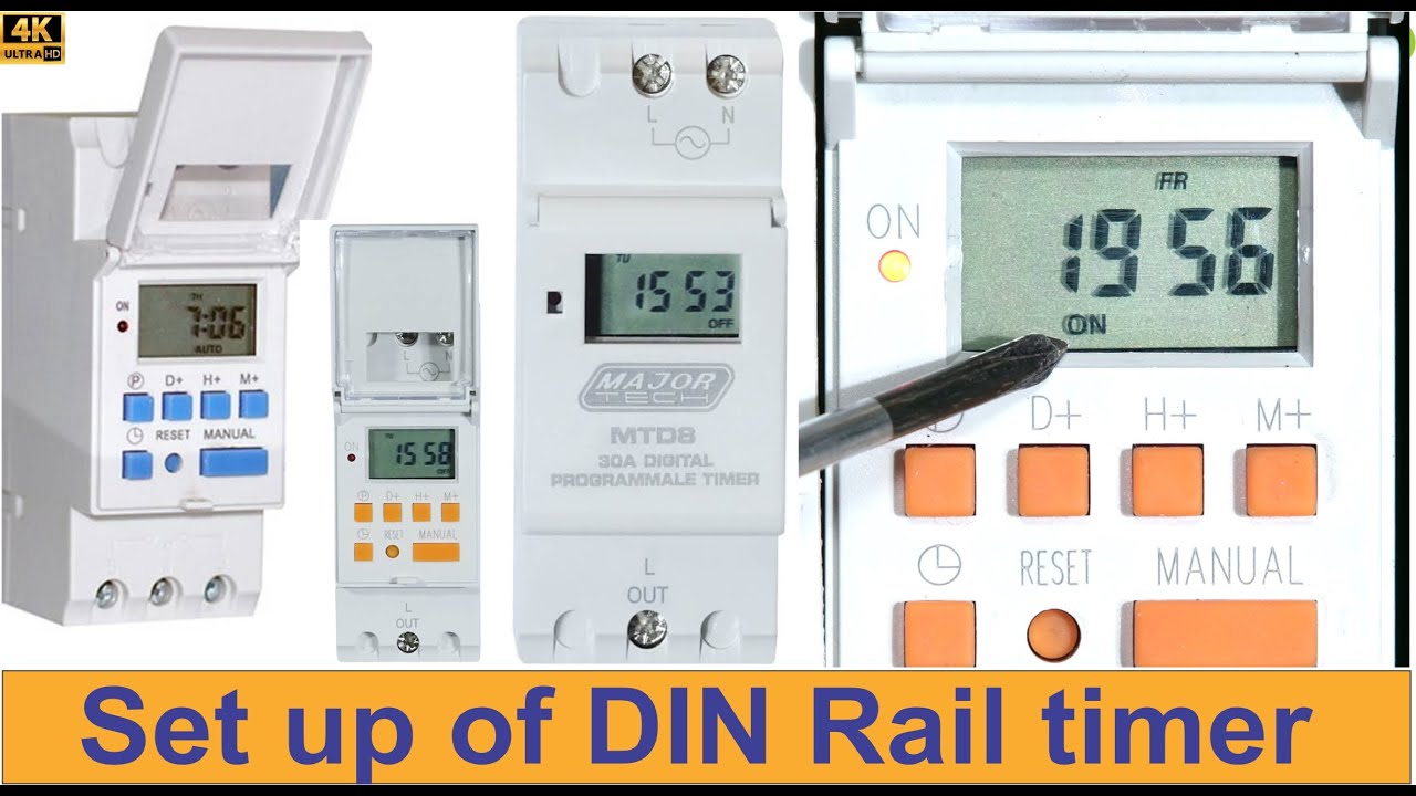 How to program the Major-Tech MTD8 digital DIN rail timer - time, day, and timers (TopTronic TDDGT)