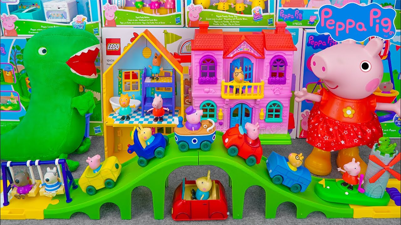 94 Minutes Satisfying with Unboxing Cute Peppa Pig All Around Peppa&rsquo;s Town Playset 🌈 Review Toys