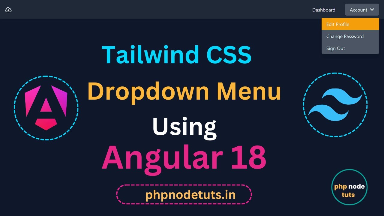 🧐Tailwind CSS Dropdown Menu using Angular 18 | Tailwind CSS Dropdown using Angular 18 | Angular 18