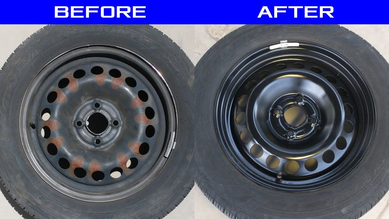 How to Paint Rusty Steel Rims for Cheap