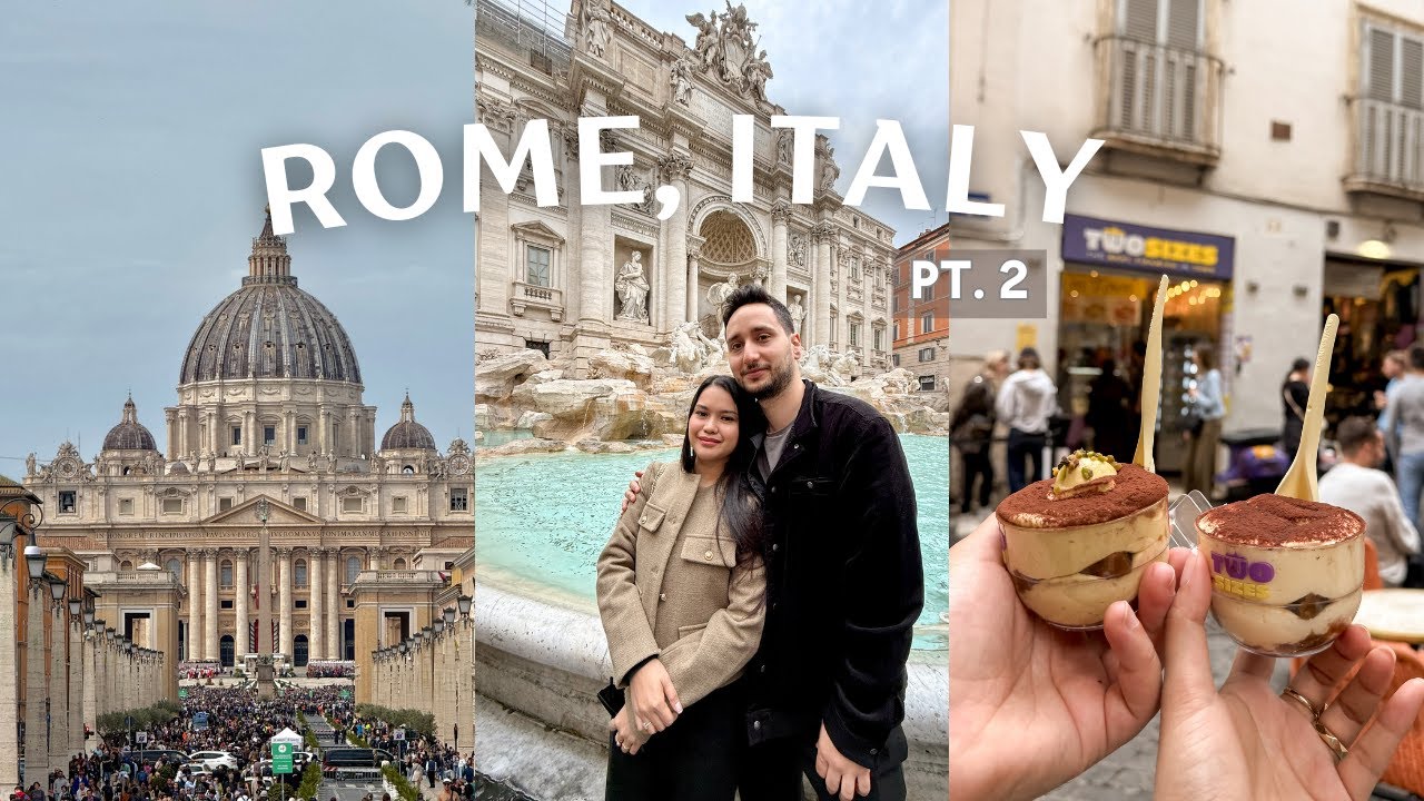 Rome Vlog Pt 2: Trevi Fountain, Spanish Steps, Gelato & Tiramisu!