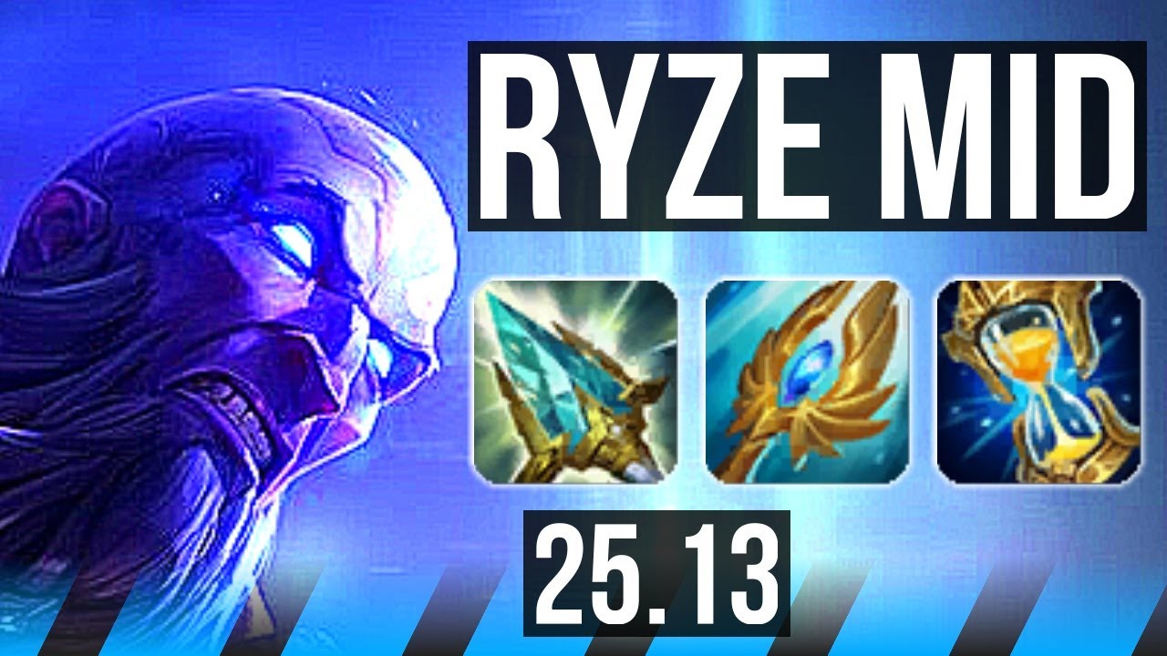 RYZE vs EKKO (MID) | Dominating, Rank 13 Ryze | KR Challenger | 25.13