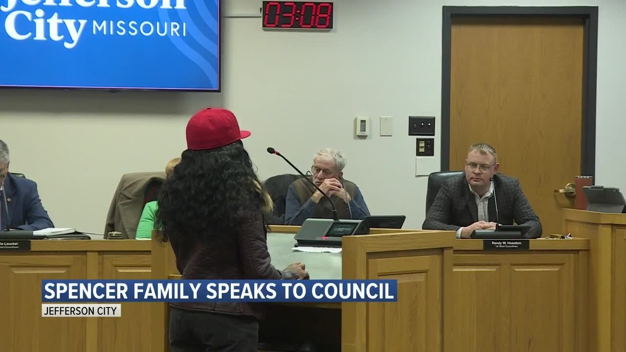 Erik Spencer's family gathers in Jefferson City with questions for council