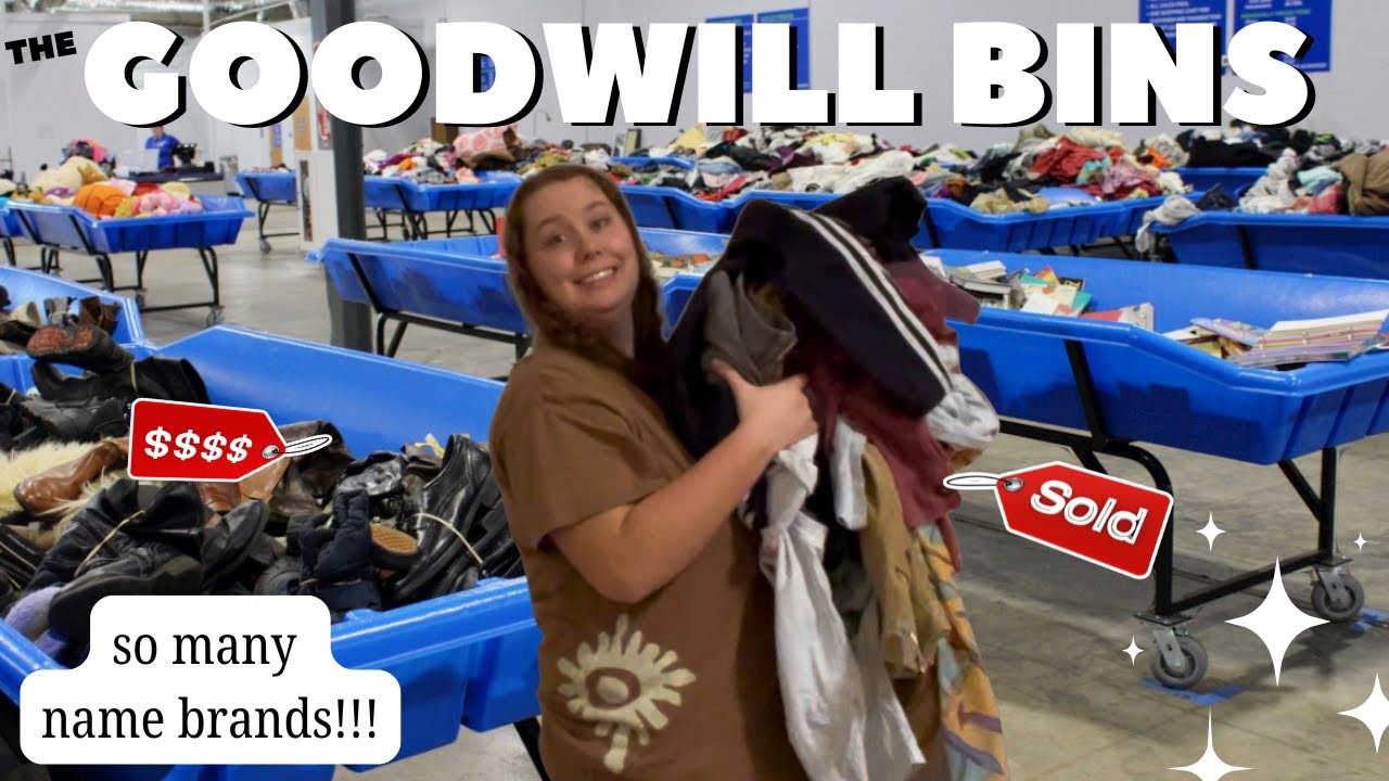 My First Time at the GOODWILL BINS - thrift with me & huge haul!
