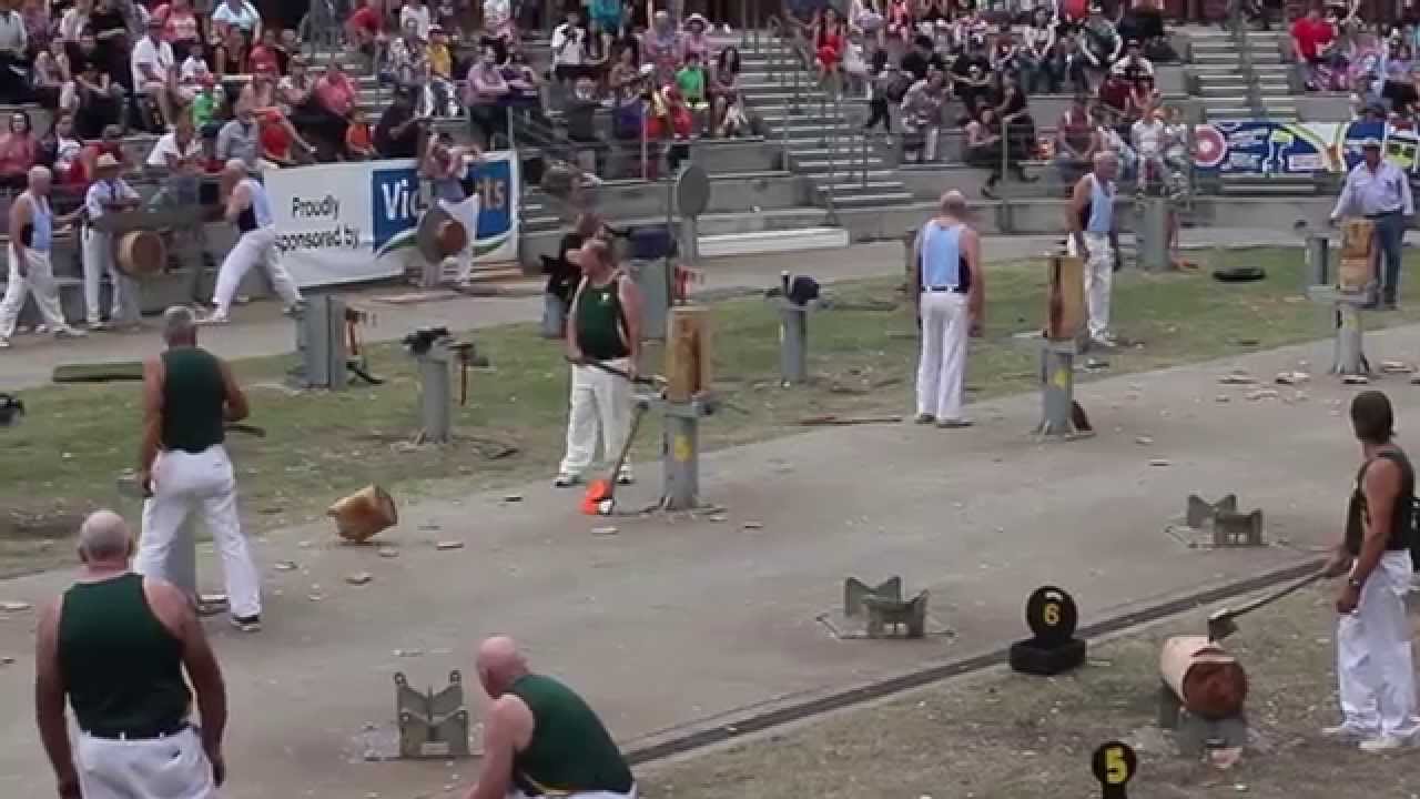 2015 04 02 Woodchop The Veteran Teams Relay NSW Vs TAS Final