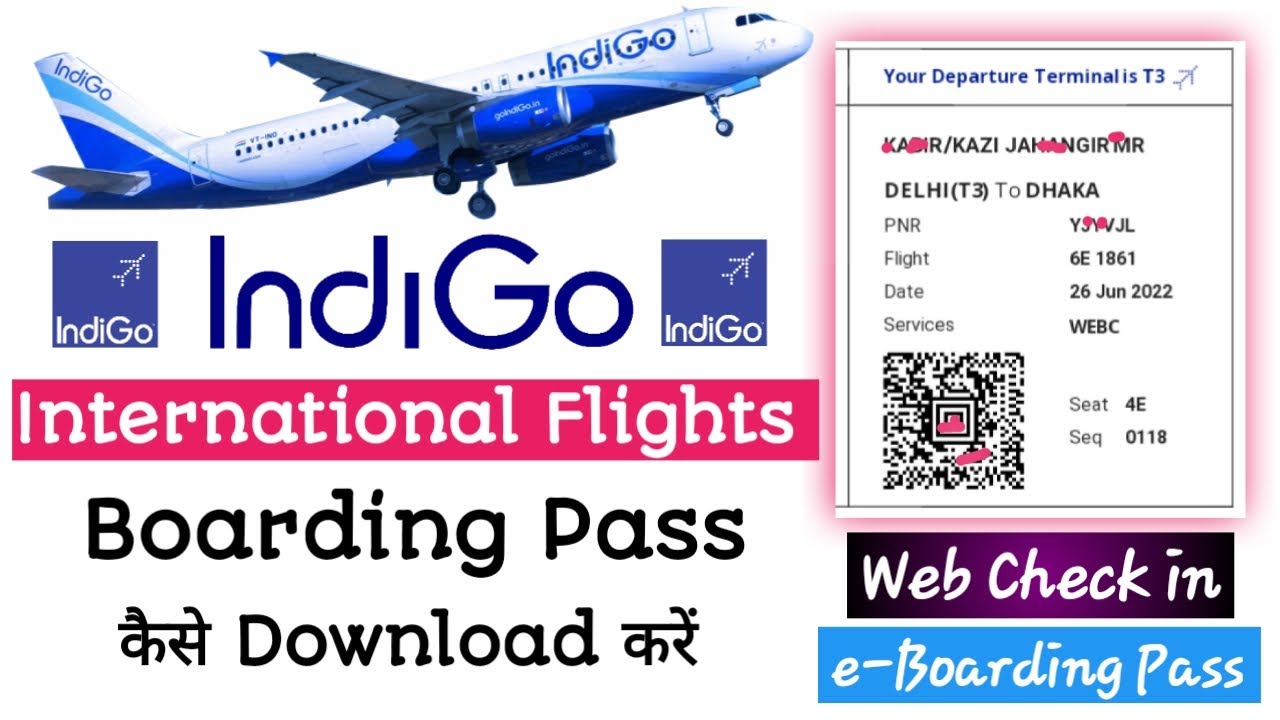 International Flight ka Boarding Pass kaise Download kare | Indigo International flight web check in