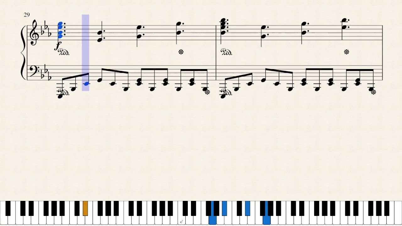Through the fog - Tranquil Settlement (piano sheet)