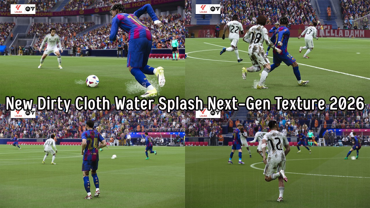 New Dirty Cloth Water Splash Next-Gen Texture 2026 - PES 2021 & Football Life 2026