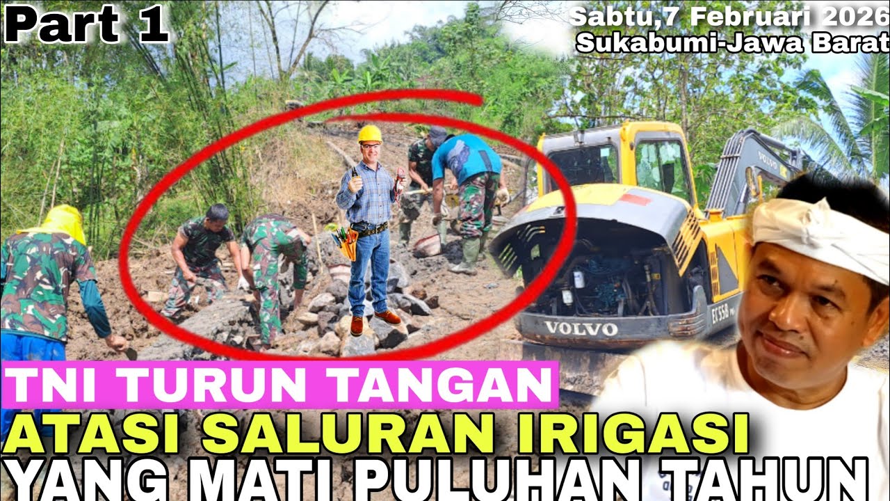Mantap!Tni Kodim O6/07 Kota Sukabumi Turun Tangan Bangun Saluran Irigasi 