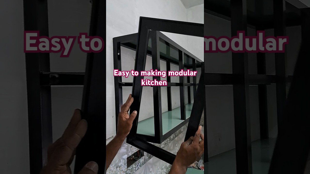 easy to making modular kitchen #trending #diy #carpentry #shorts #aluminium #modularkitchen #kitchen