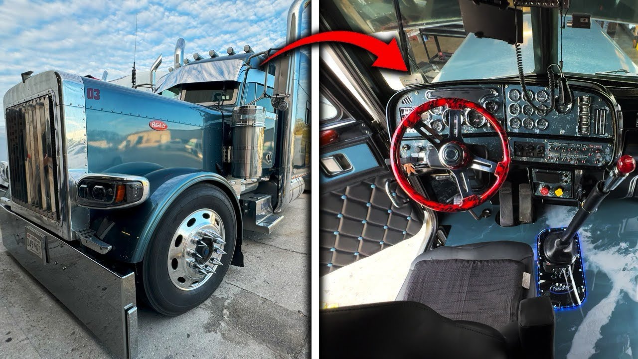 Peterbilt 379 получает обновление салона за 4000 долларов | Индивидуальные сиденья, приборная пан...