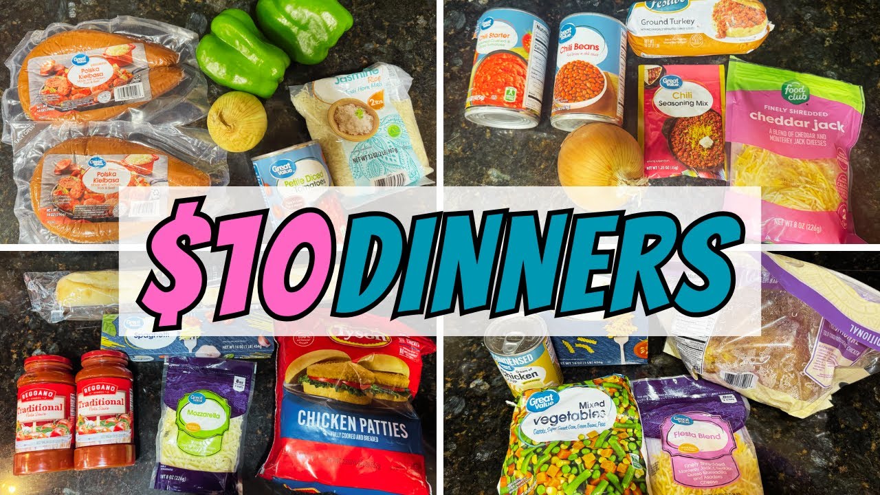 $10 Meal Challenge! 4 EASY & TASTY MEALS TO MAKE FOR YOUR FAMILY ALL $10 OR LESS | MEALS ON A BUDGET