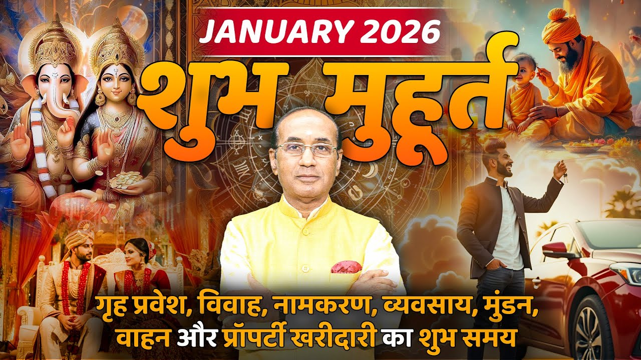 शुभ मुहूर्त जनवरी 2026 | Shubh Muhurat January 2026 | जनवरी शुभ मुहूर्त 2026 | Shubh Muhurat