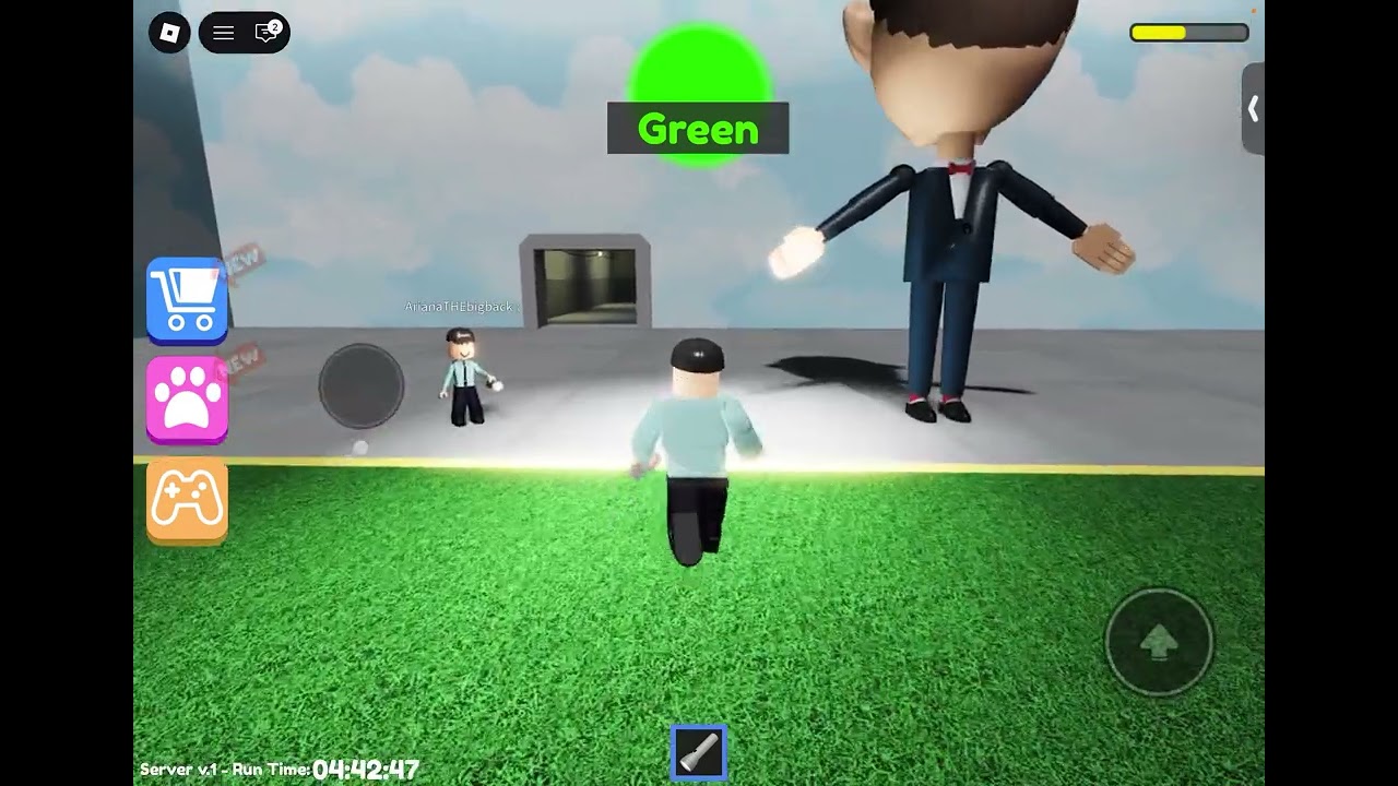 Playing horror obby