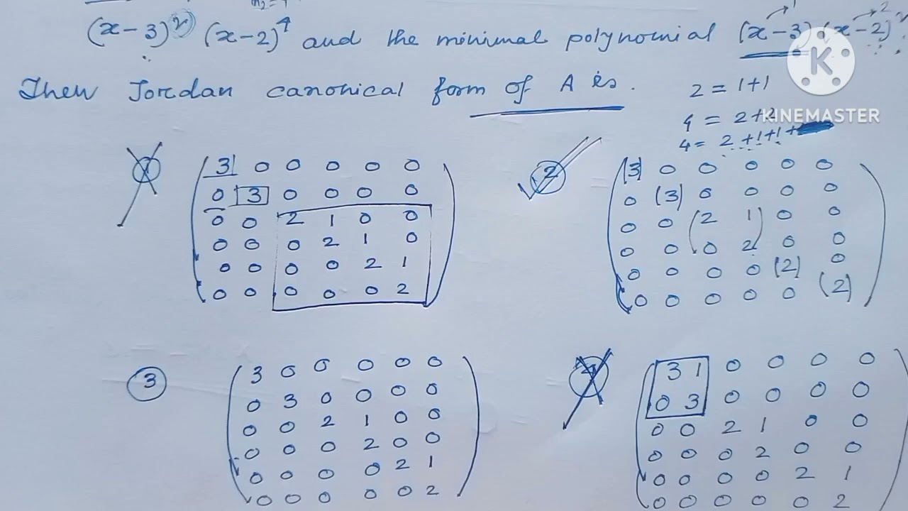 Number of  possible Jordan Canonical Form