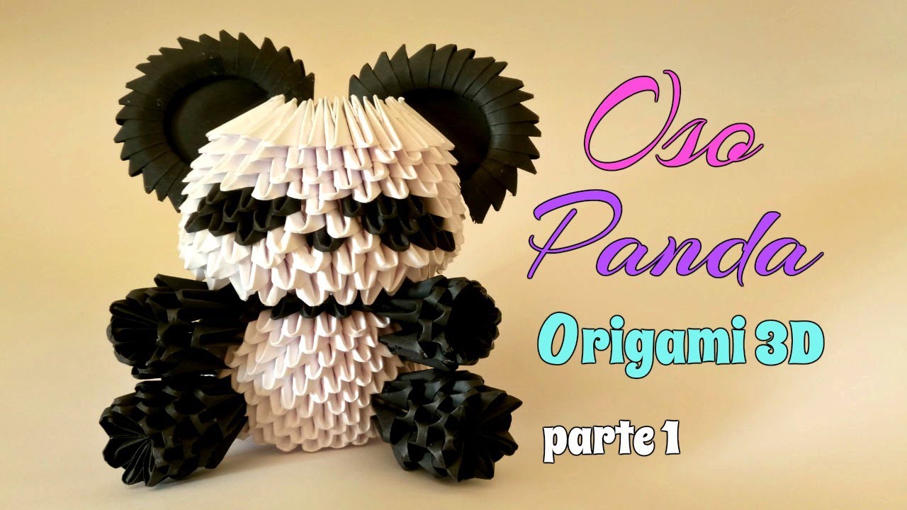 OSO PANDA en ORIGAMI 3D/ parte 1/paso a paso.