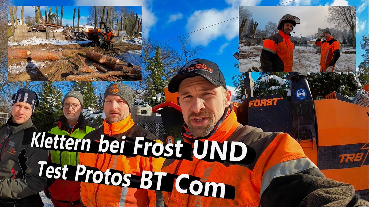 Klettern bei starkem Frost? Wir testen das Protos BT Com I Bades Baumdienst