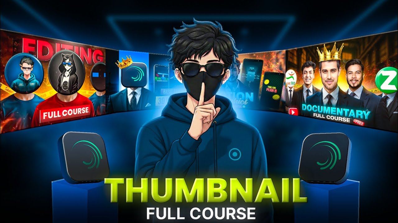 Create Viral Glowing Thumbnails in Alightmotion Full Course 🥵 Thumbnail Designing Full Course 🔥