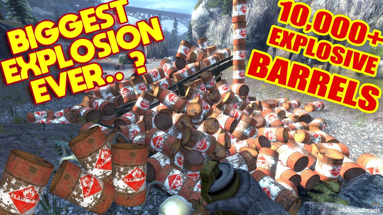 EXPLOSIVE BARRELS in Half-Life 2!